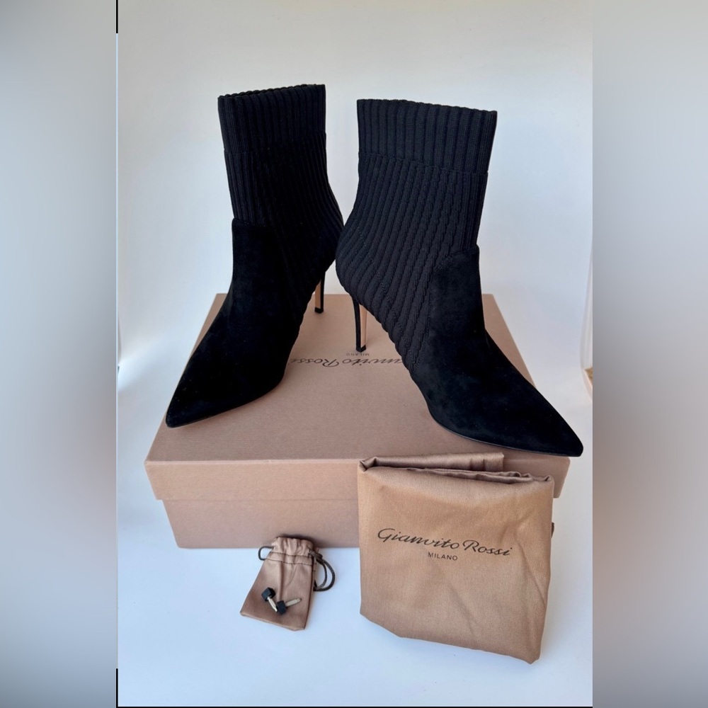 BNIB Gianvito Rossi Katie 85 Suede Ankle Boots